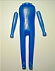 Maniquí azul ,para dar volumen al traje y evitar que se aplanchetara y arrugara.