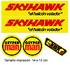 Skyhawk "El halcón volador" con fondo amarillo